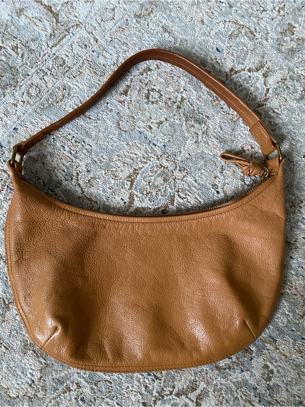 Madewell Caramel Tan Leather Hobo Shoulder Bag